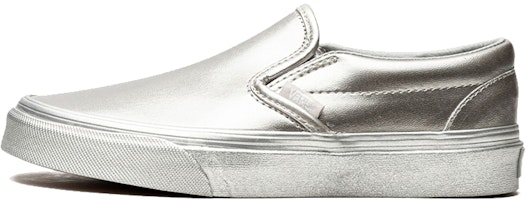 Vans Unisex Slip-On Sneakers Silver VN0A38F7QTV Vans Unisex Slip-On Sneakers Silver VN0A38F7QTV