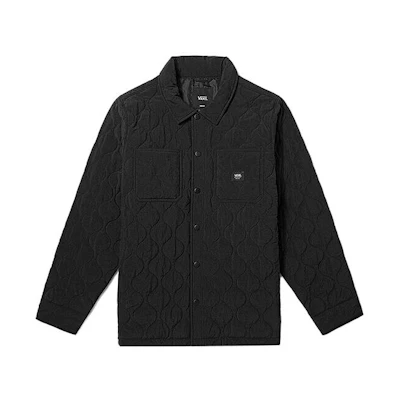 Vans Unisex Solid Black Single-Breast Collar Jacket VN000EXBBLK