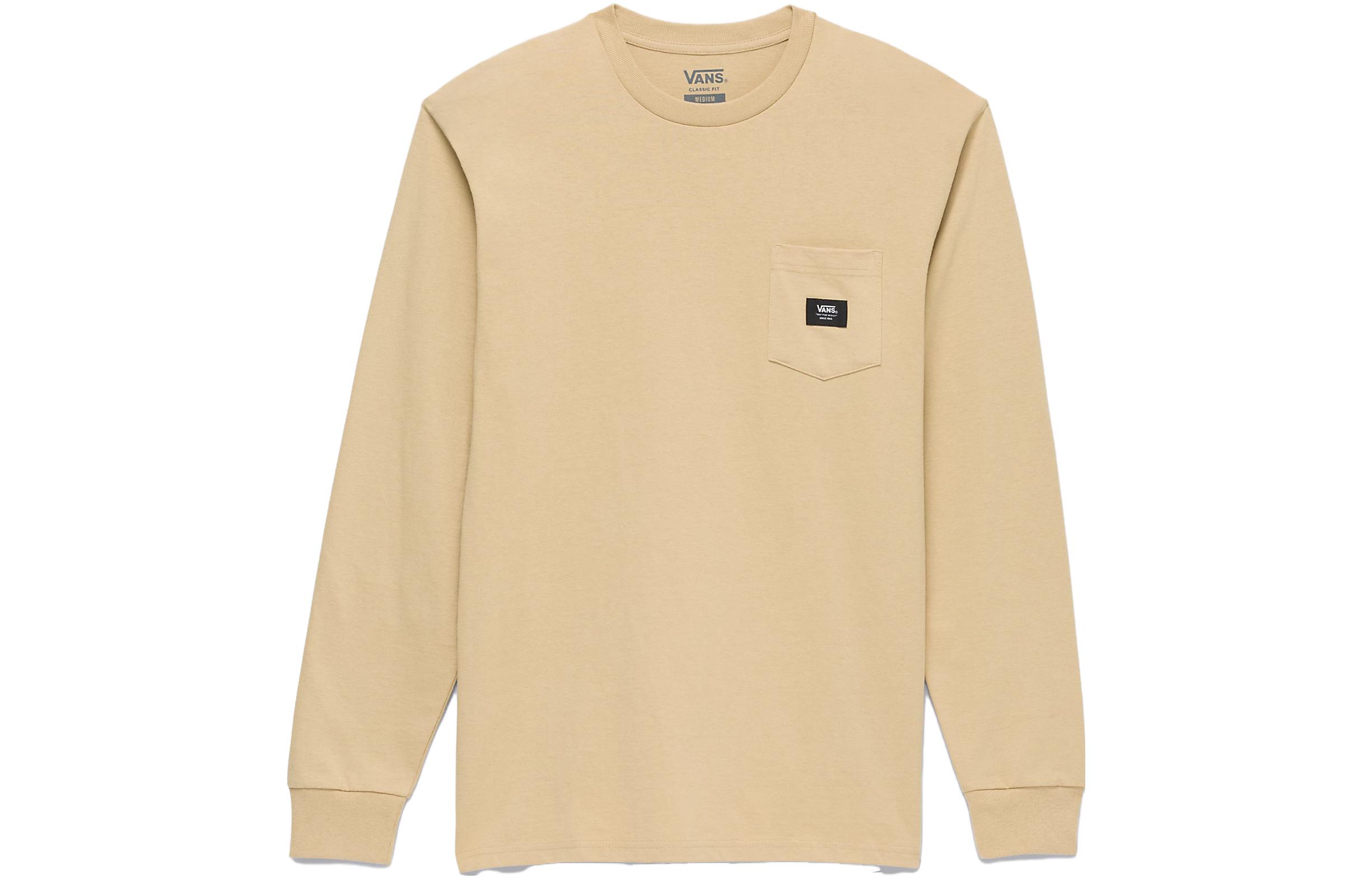 Vans Unisex Solid Color Pullover Crewneck Sweatshirt Khaki VN00001AYUU