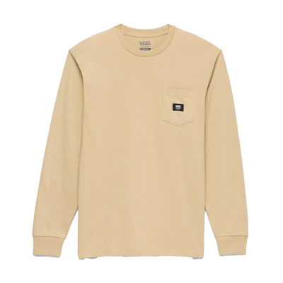 Vans Unisex Solid Color Pullover Crewneck Sweatshirt Khaki VN00001AYUU