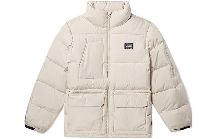 Vans Unisex Solid Outdoor Multi-Pocket Down Jacket Oatmeal Color VN000H222N1