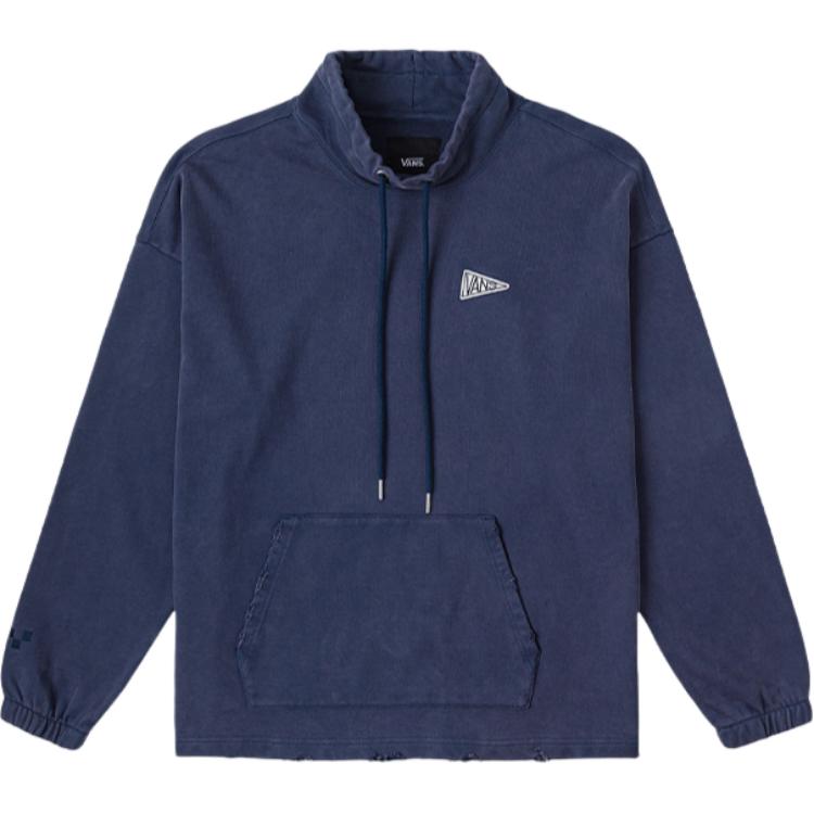 Vans Unisex Stand Collar Solid Color Long Sleeve Sweatshirt Deep Blue VN0000J0MLKZ