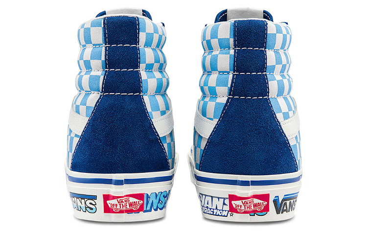 Details for Vans SK8 HI 38 DX 棋盤格 防滑輕便 高筒 滑板鞋 男女同款 藍白
