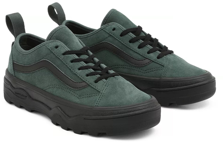 Lookbook バンズ スエード セントリー オールドスクール (緑/黒) VN0A5KR3A63