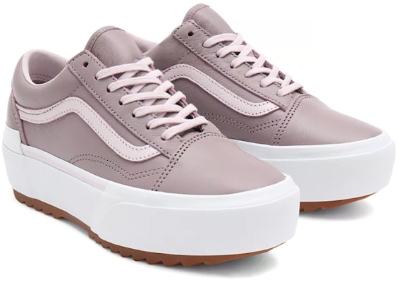 Vans Unisex Tumbled Leather Old Skool Stacked Sneakers Purple 'White' VN0A4U159XY Lookbook Vans Unisex Tumbled Leather Old Skool Stacked Sneakers Purple 'White' VN0A4U159XY