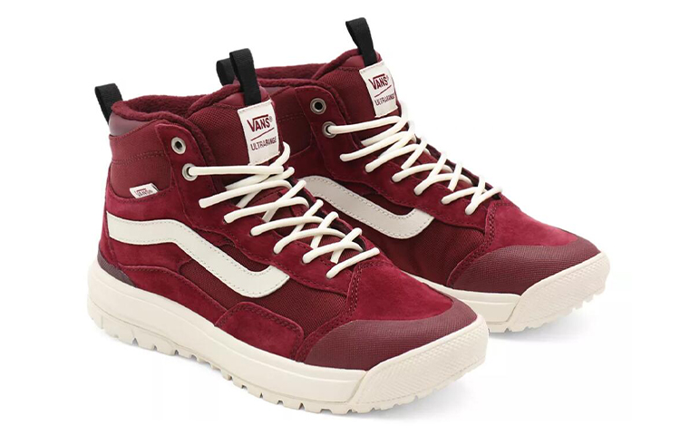 Lookbook Vans Ultrarange Exo Hi Mte-1 時尚耐磨高筒滑板鞋 男女同款 紅