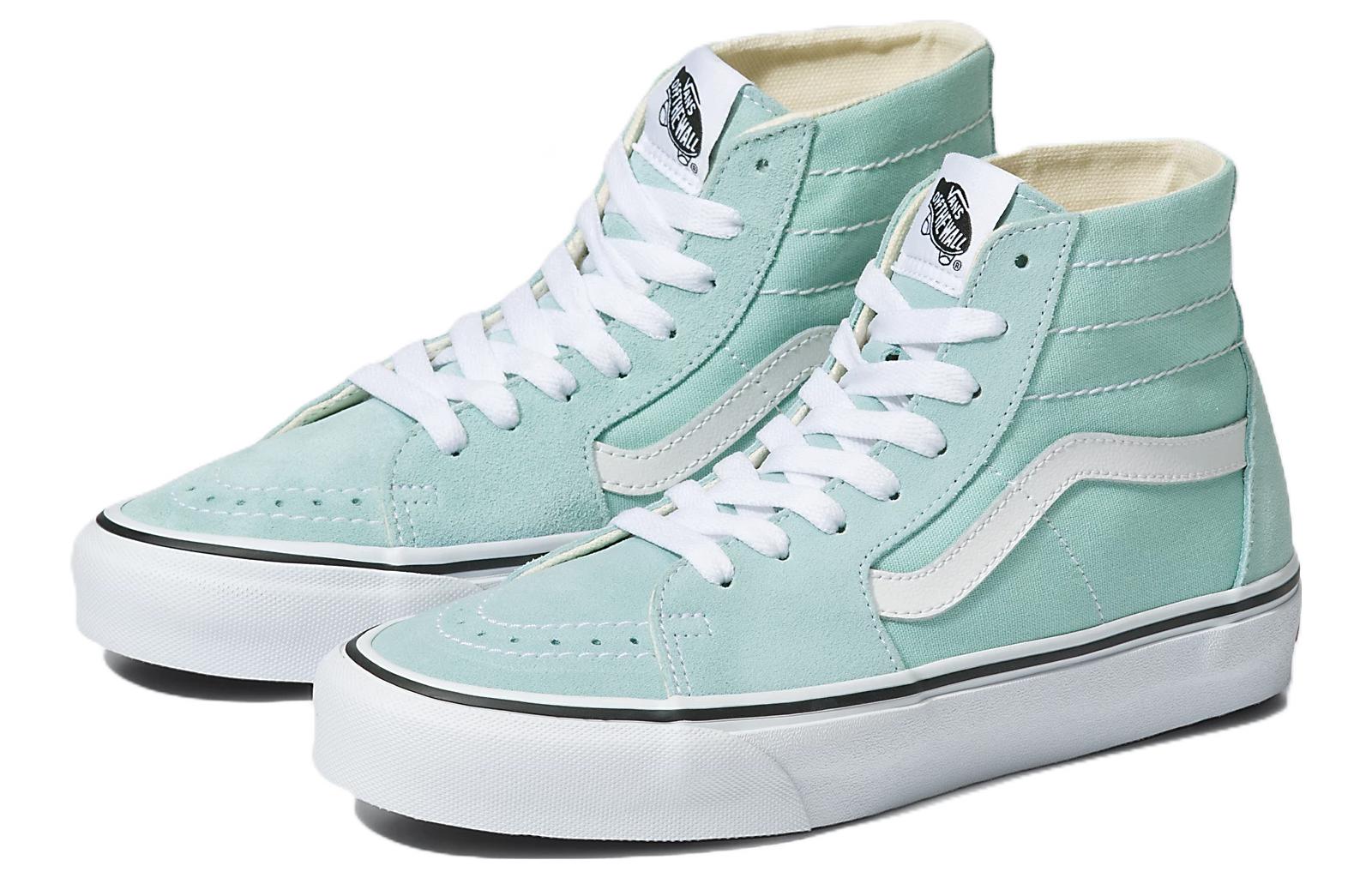 Shop Vans SK8 HI 舒適潮流 輕便耐磨防滑 高筒 滑板鞋 男女款 运河藍