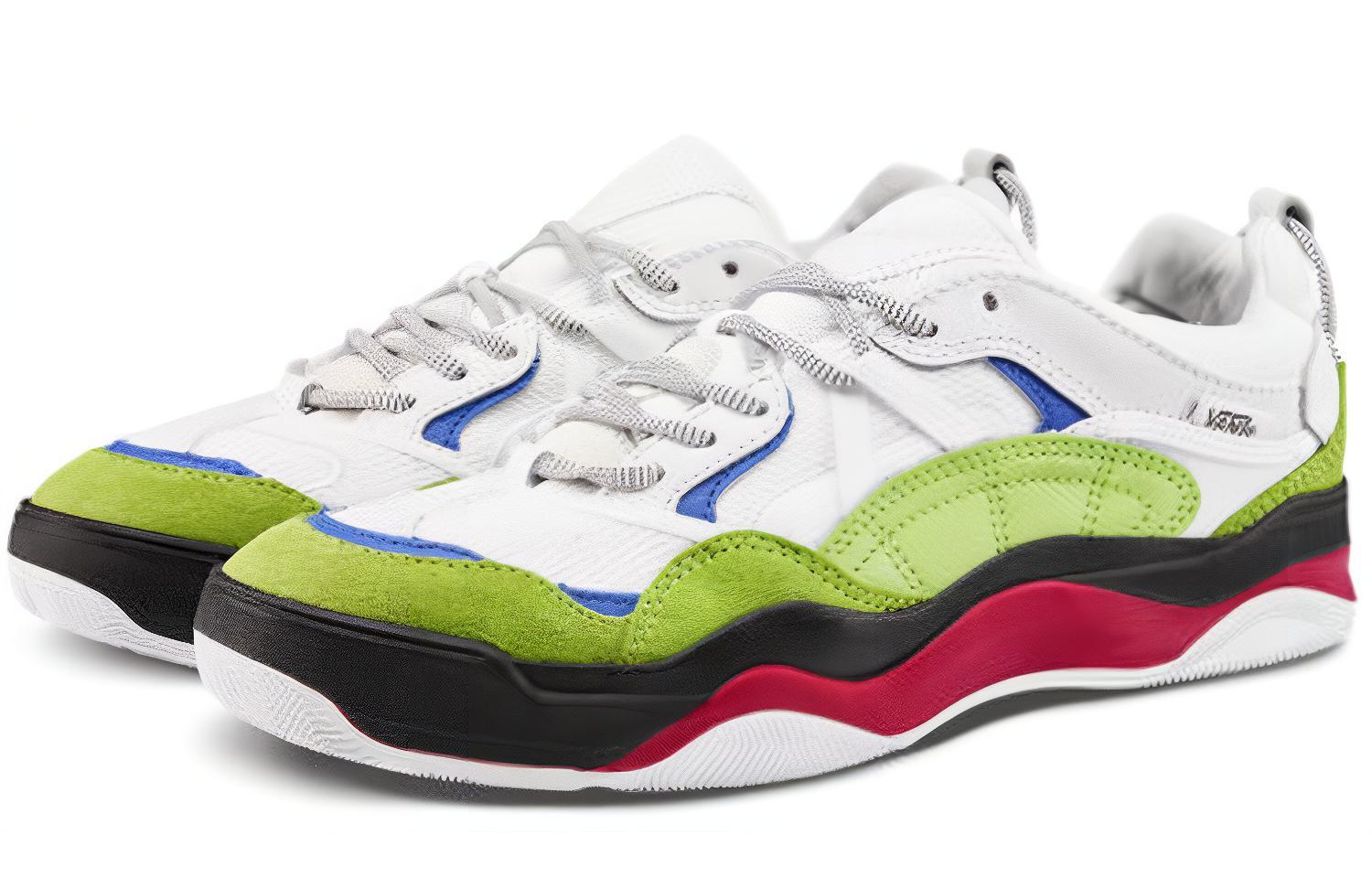 Lookbook Vans Varix Wc Scarpe Skate Bianche/Verde Lime/Rosse VN0A3WLNT44