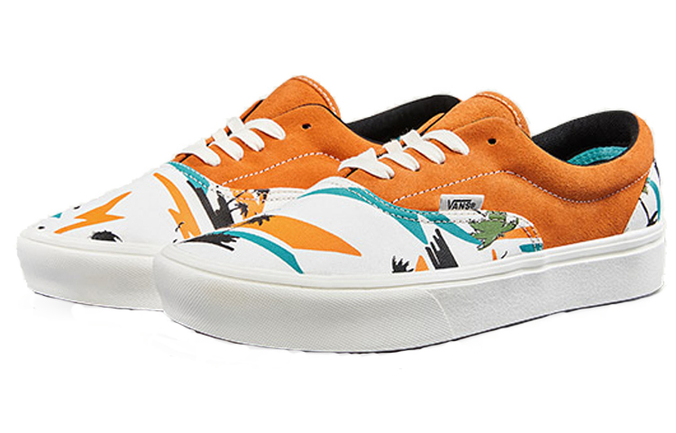 Shop Vans Era Vault ComfyCush LX 椰樹圖案 低幫 板鞋 男女同款 橙白