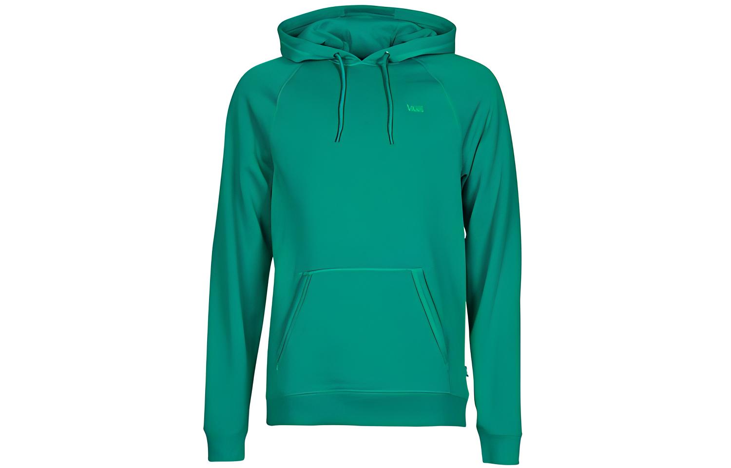 Vans Versa Solid Green Pullover Fleece Hoodie for Men - Casual Sportswear VN0A3HPZUUX1