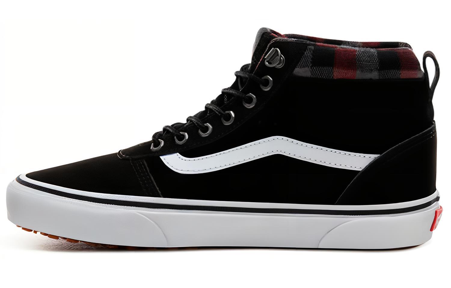 Vans Ward Hi Wear-resistant Non-Slip Casual Skateboarding Shoes Unisex Black VN0A3JETV1T