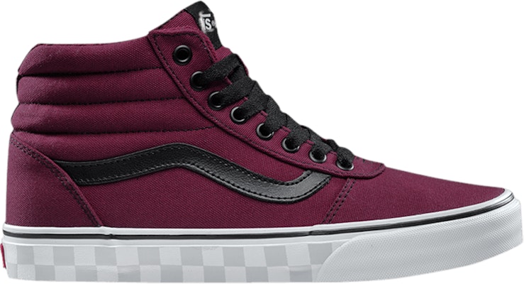 Vans Ward High 'Check Foxing - Cabernet' VN0A38DNQ56 Buy Vans Ward High 'Check Foxing - Cabernet' VN0A38DNQ56