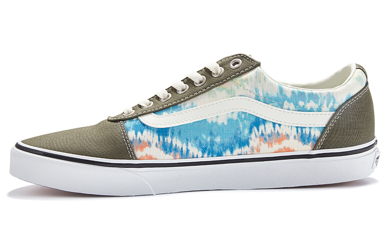 Buy Kasut Vans Ward Low Tops Skateboard Warna Putih Hijau Unisex Tie Dye 'White Army Green Blue' VN0A36EM3Q8