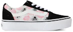 Order Vans Ward Platform Roze Bloemen ''Roze Zwart'' VN0A3TLCXX3
