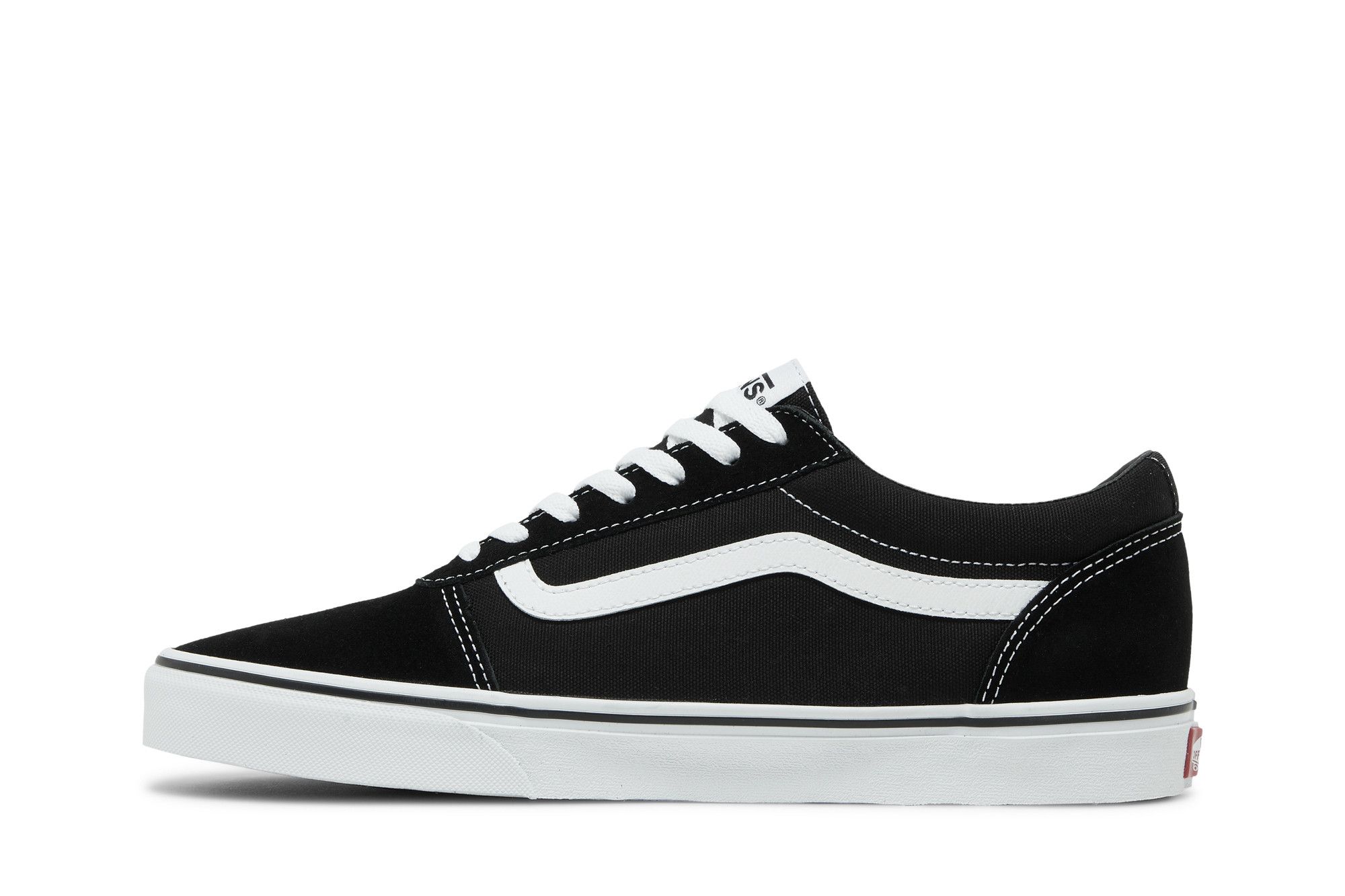 Shop Vans Ward 麂皮帆布鞋 '黑白' 型號 VN0A36EMC4R