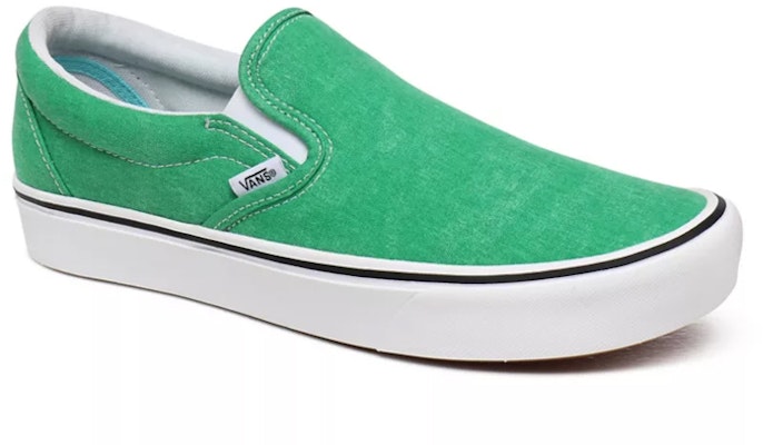 Vans Washed Canvas Comfycush Slip-on Green VN0A3WMDWYC Shop Vans Washed Canvas Comfycush Slip-on Green VN0A3WMDWYC