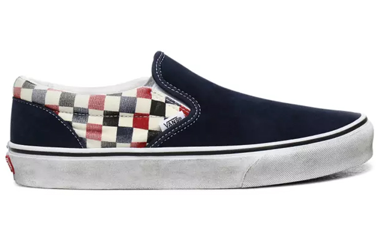 Order Vans滑入式洗舊經典 耐磨透氣 低筒 板鞋 男女款 深藍