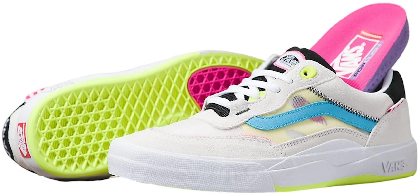 Vans Wayvee 霓虹 時尚休閒 防滑耐磨 低筒 滑板鞋 男女皆宜 白藍粉 Lookbook Vans Wayvee 霓虹 時尚休閒 防滑耐磨 低筒 滑板鞋 男女皆宜 白藍粉
