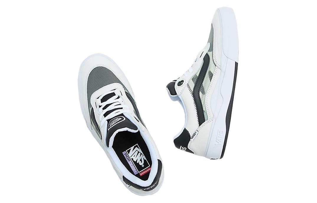 Lookbook Vans Wayvee レザー (ホワイト/グリーン) VN0A5JIATWB