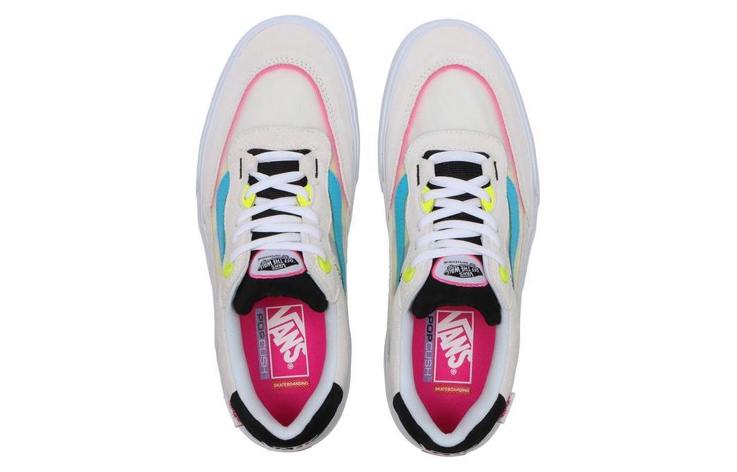 Shop Vans Wayvee 霓虹 時尚休閒 防滑耐磨 低筒 滑板鞋 男女皆宜 白藍粉