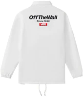 Vans White Back Logo Print Collar Jacket Unisex VN0A489UWHT Vans White Back Logo Print Collar Jacket Unisex VN0A489UWHT