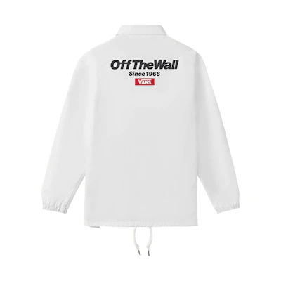 Vans White Back Logo Print Collar Jacket Unisex VN0A489UWHT