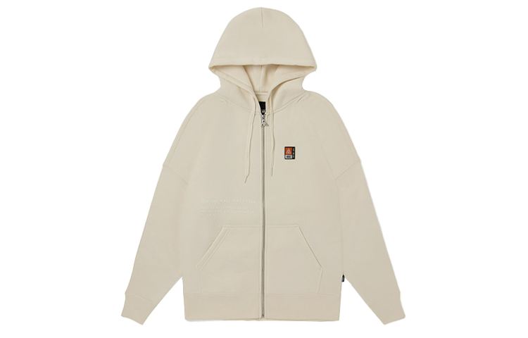 Vans White Oversized Printed Hoodie Jacket - Unisex Casual Style VN0A4USJ3KS