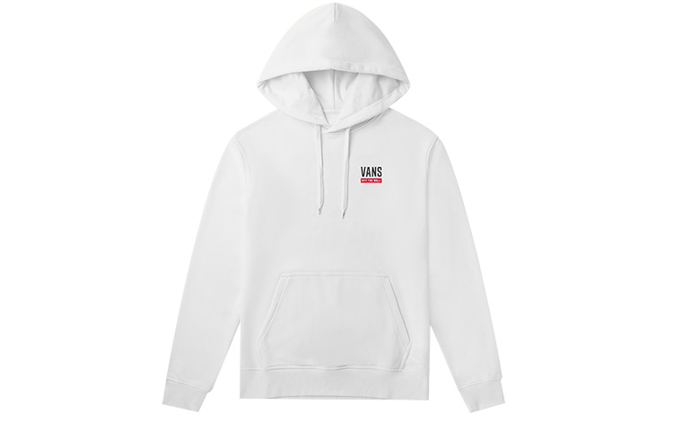 Vans White Pullover Hoodie Unisex Casual Sportswear VN0A4BR1WHT