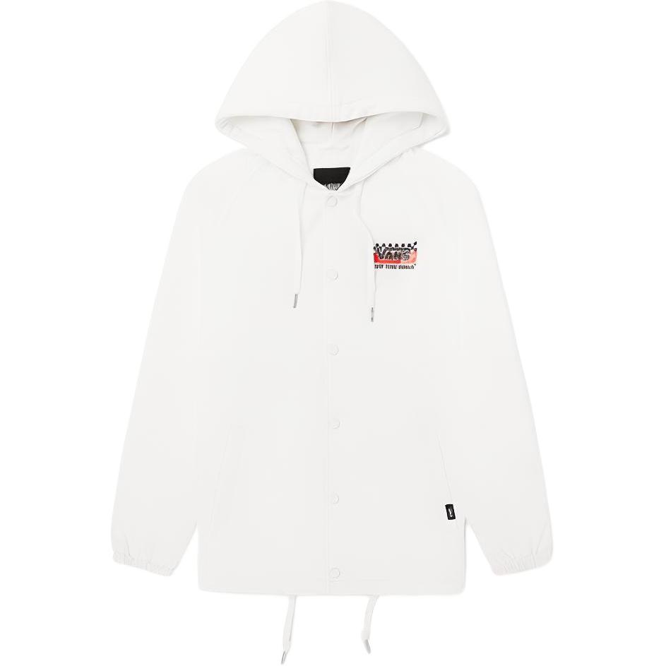 Vans White Red Checkerboard Hooded Utility Jacket Unisex - White VN0A4URAWHT