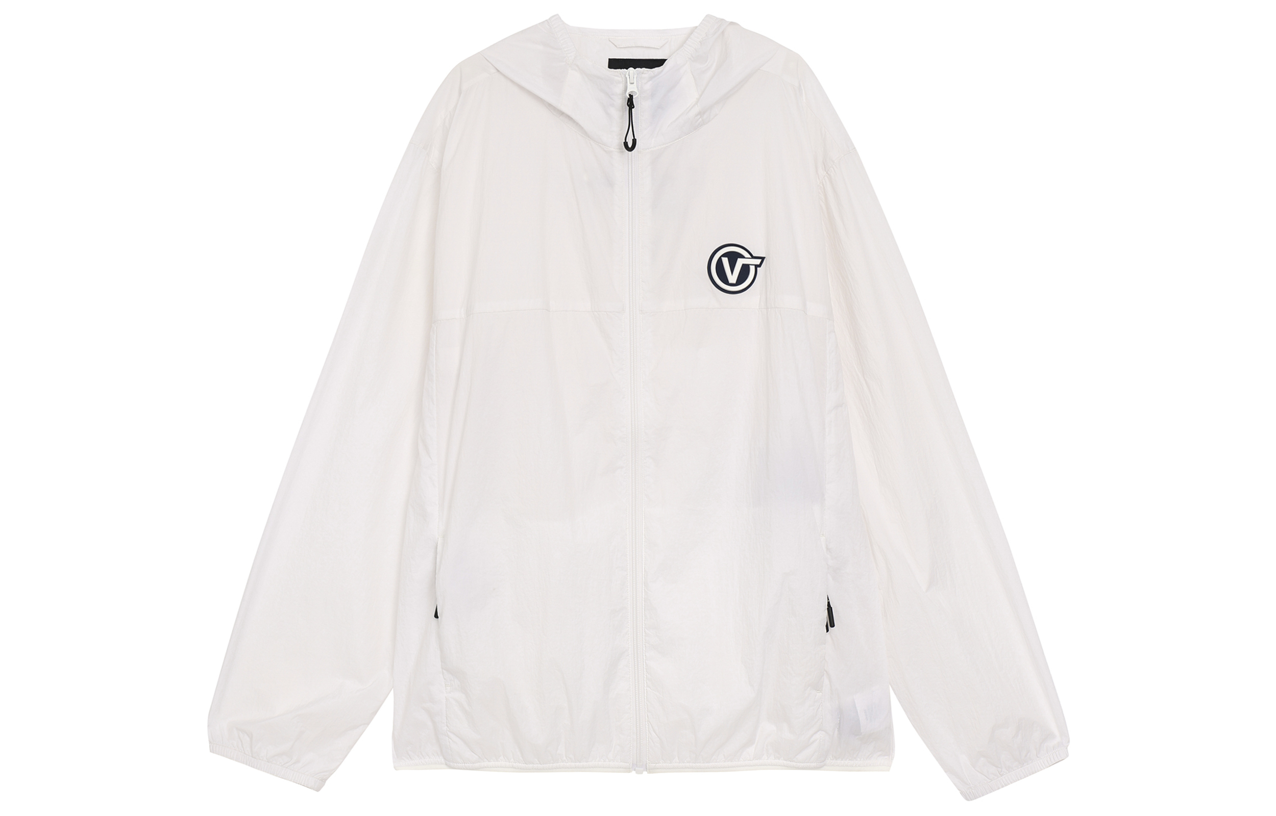 Vans White Unisex Hooded Zip-Up Casual Jacket VN000KPD07F