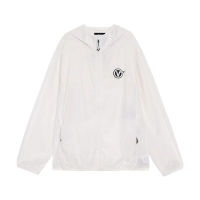 Vans White Unisex Hooded Zip-Up Casual Jacket VN000KPD07F
