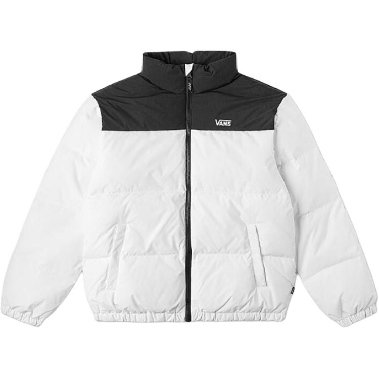 Vans White Unisex Stand Collar Soft Comfort Puffer Jacket VN000P30WHT