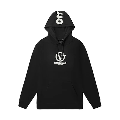 Vans Winter Letter Print Fleece Hoodie Black Casual Sportswear VN0A456IBLK