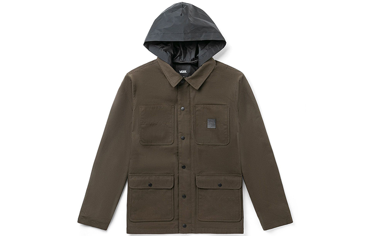 Vans Workwear Casual Hooded Jacket Dark Brown VN0A456ZTT5