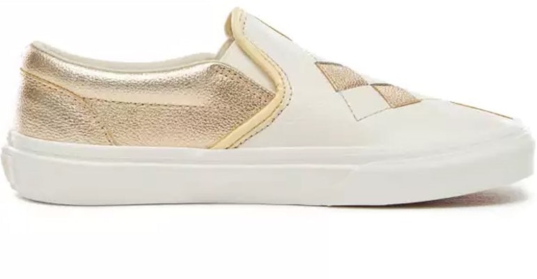 반스 우븐 가죽 슬립온 (골드옐로우/화이트) VN0A38F7VMU Order 반스 우븐 가죽 슬립온 (골드옐로우/화이트) VN0A38F7VMU