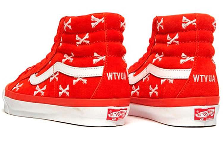 Lookbook 반스 WTAPS x OG 스케이트-하이 LX '오렌지 화이트' VN0A4BVB20Q