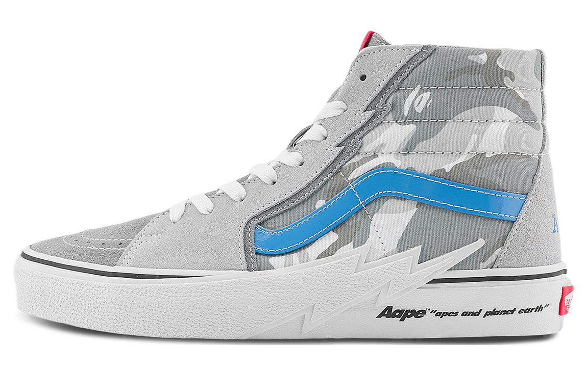Vans x AAPE Sk8-Hi 'Grey White Blue' VN0A5JIVY311