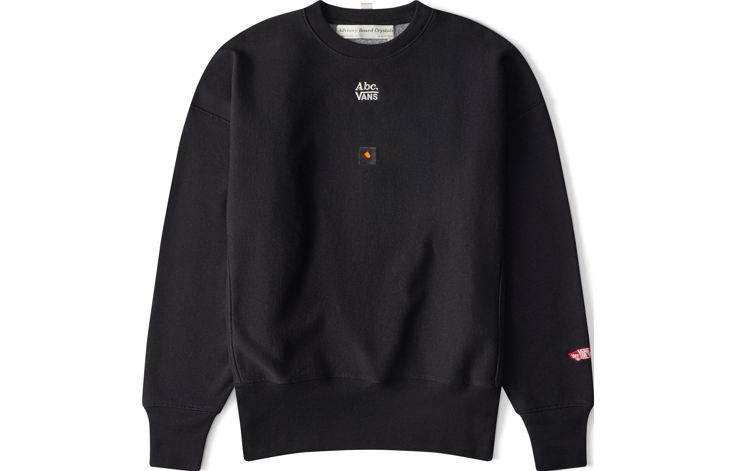 Vans x Advisory Board Crystals SS23 Black Logo Embroidered Crewneck Unisex Sweater ABC-VAN-T003(VAN10)-BLK