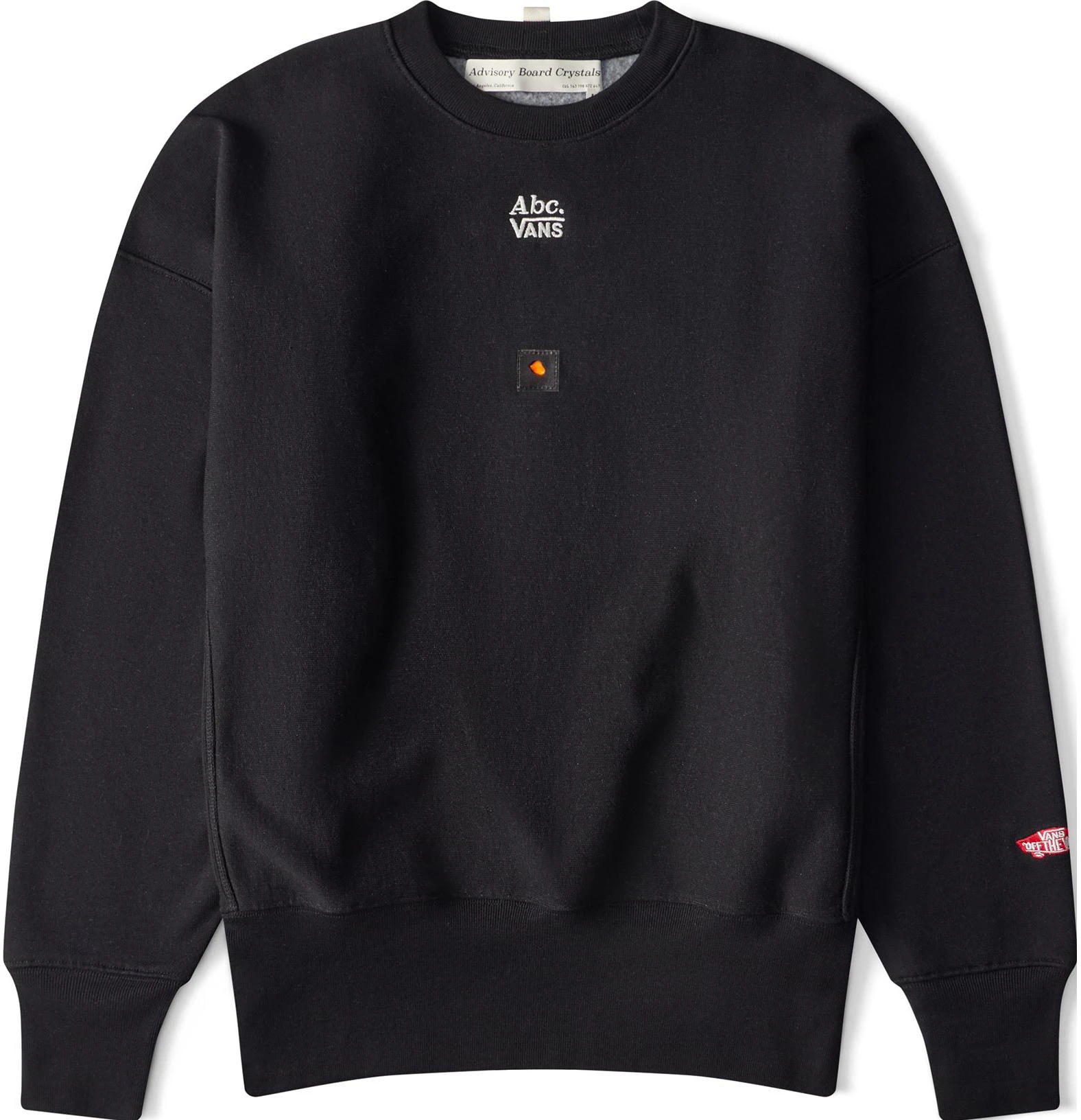 vans-x-advisory-board-crystals-ss-23-black-logo-embroidered-crewneck-unisex-sweater-abc-van-t003-van-10-blk