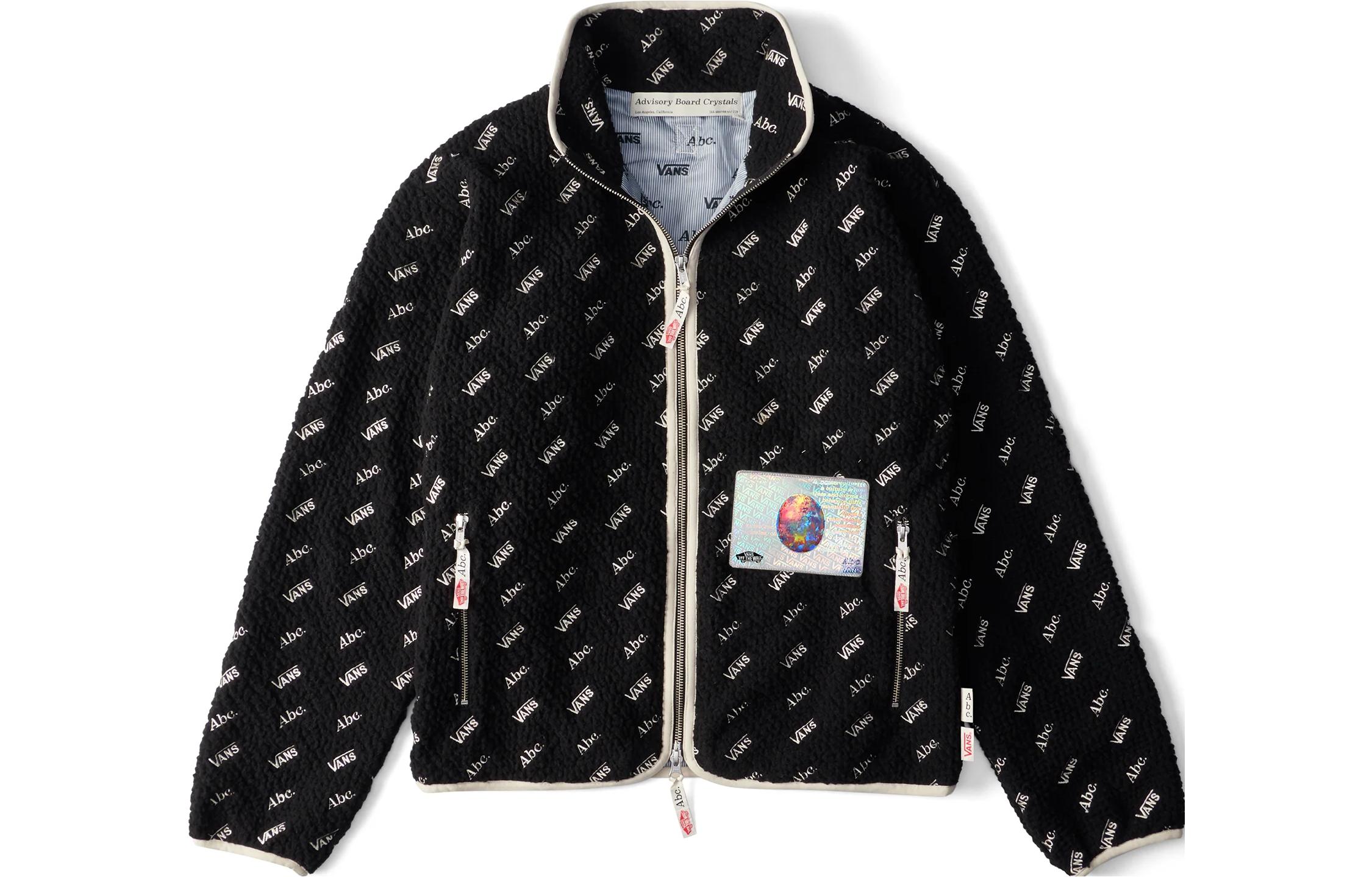 Vans Advisory Board Crystals SS23 Logo Zip Fleece Jacket Unisex Black ABC-VAN-J009(VAN08)-BLK