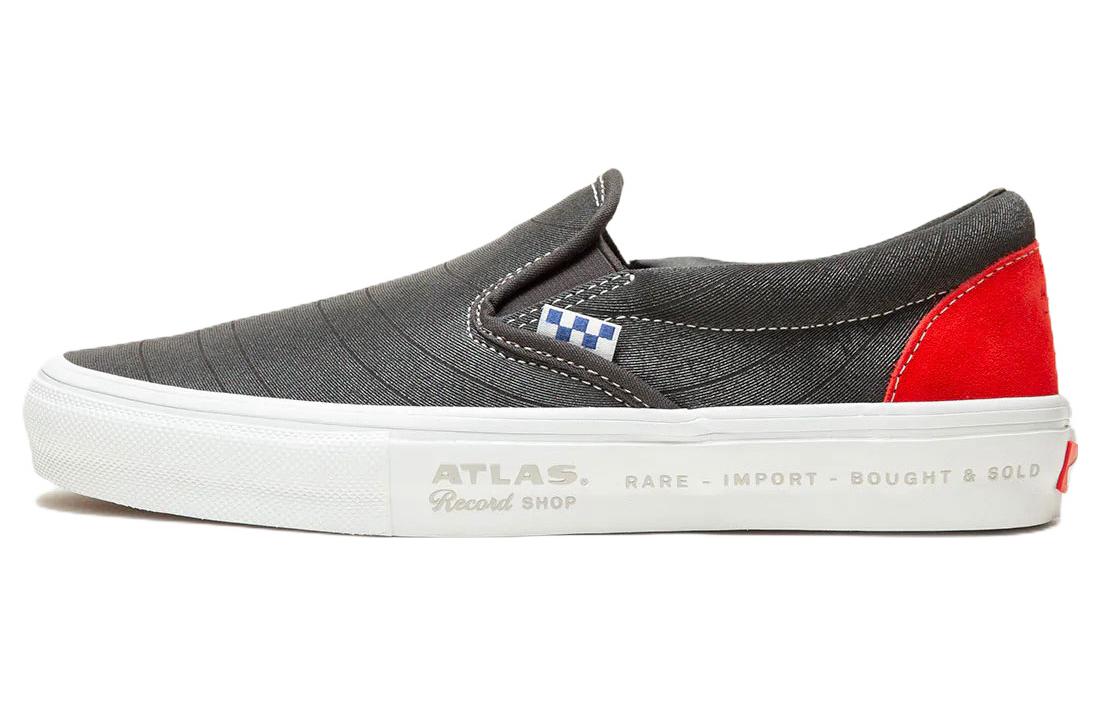 Vans x Atlas Skate Slip-On Shoes 'Grey Red White' VN0A5FCAYW3