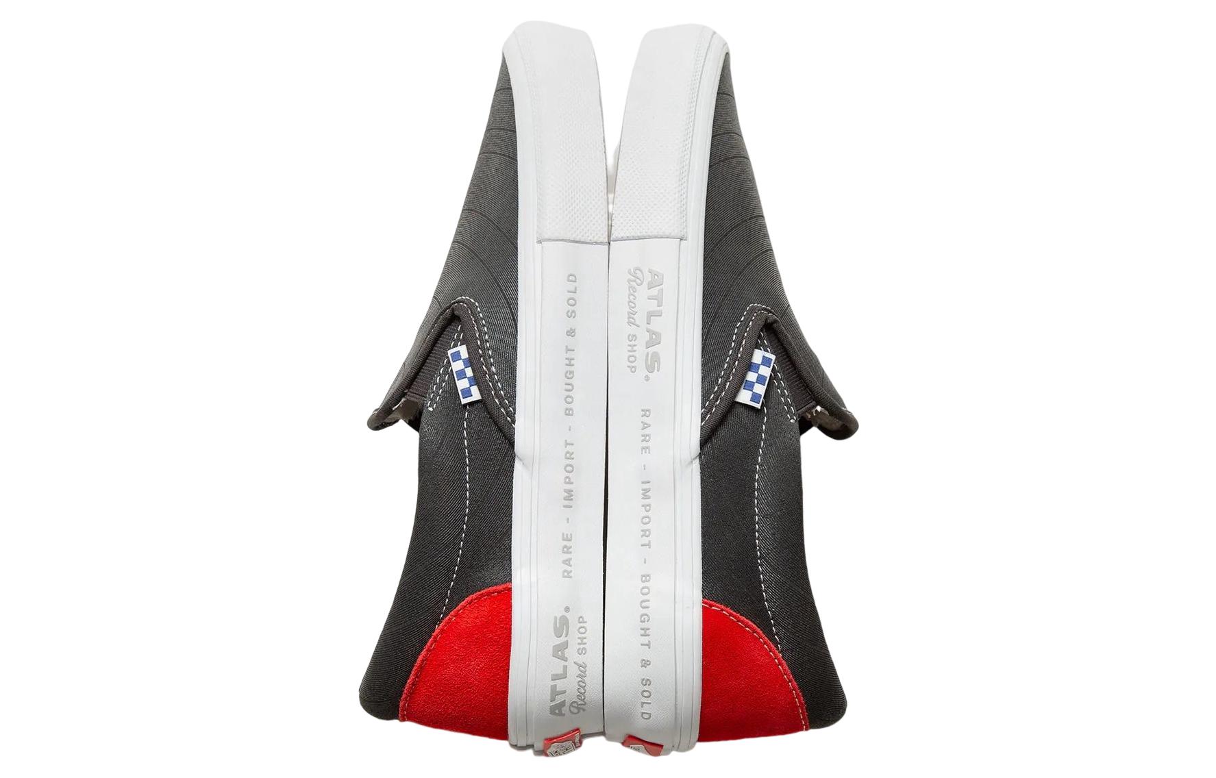 Shop Sepatu Vans x Atlas Skate Slip-On 'Abu-Abu Merah Putih' VN0A5FCAYW3