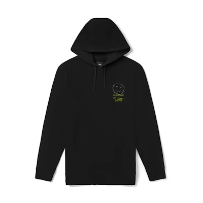 Vans Chris Johanson Smiley Face Hoodie Black Unisex Casual Style VN0A5EBK0VB