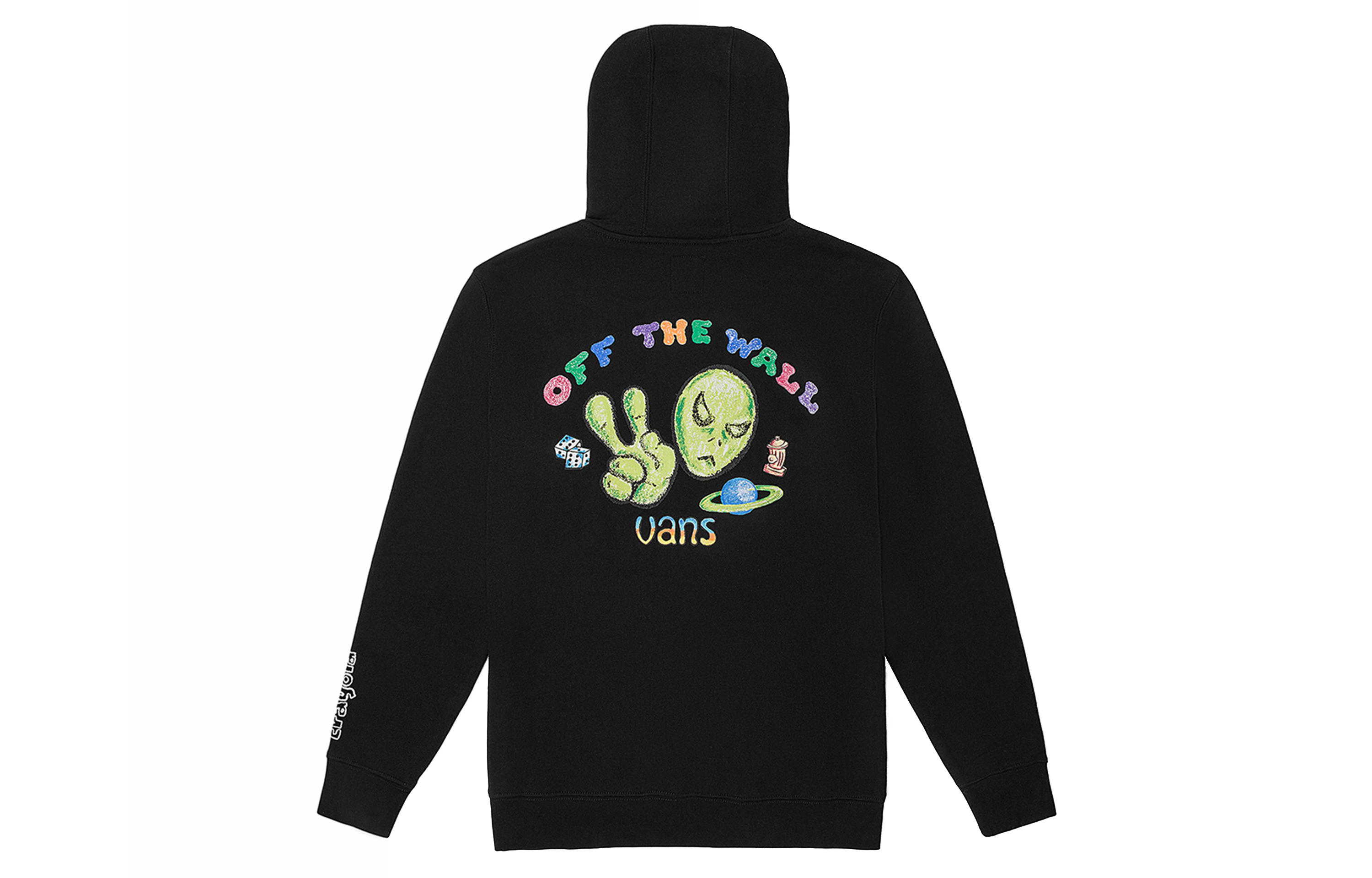 Vans CRAYOLA Hoodie Black with Alien Logo Print for Men VN0A7SFMYUY