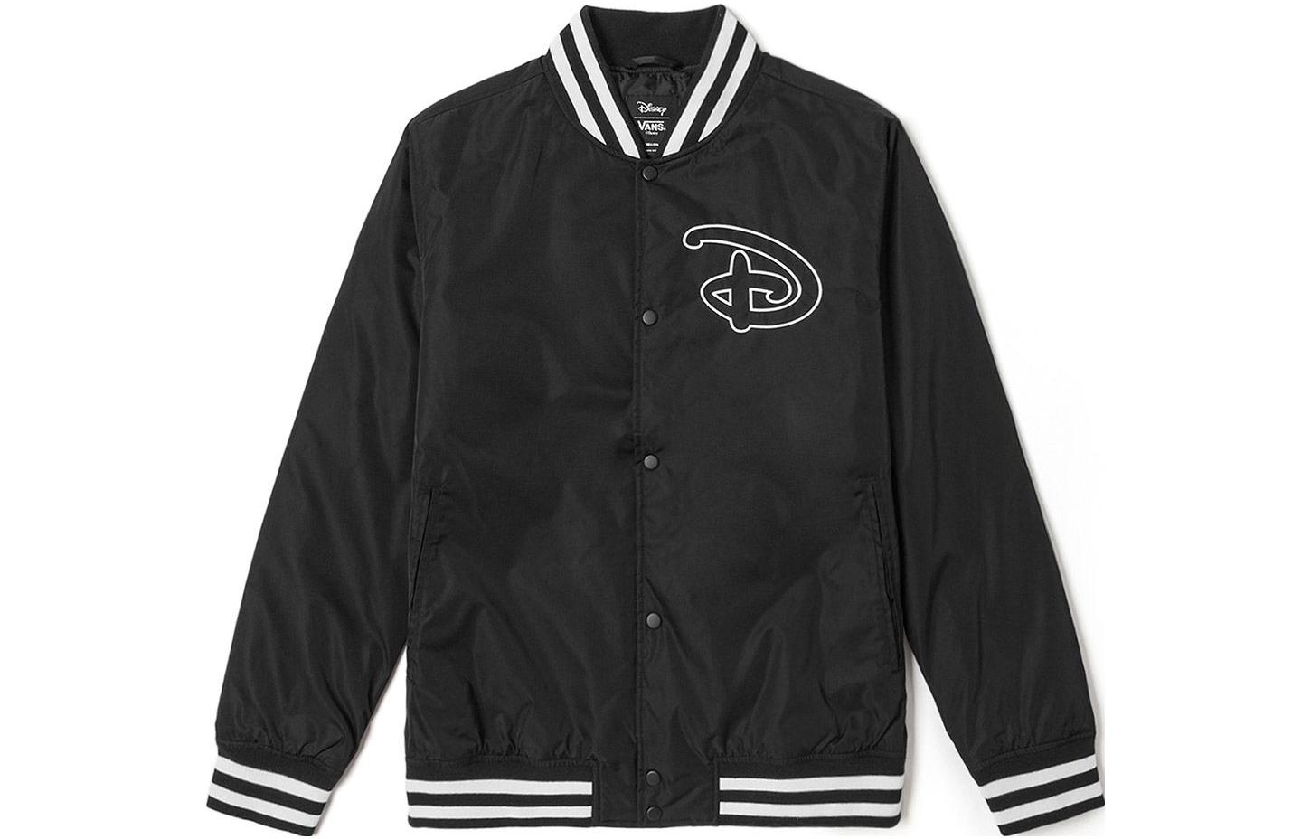 Order Vans x Disney FW23 米奇logo印花棒球外套 男女款 黑色 VN000FZNBLK