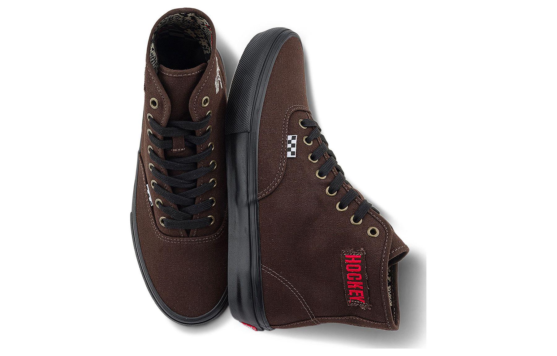 Shop Vans Authentic 舒適百搭 減震耐磨 低筒 滑板鞋 男女同款 棕色