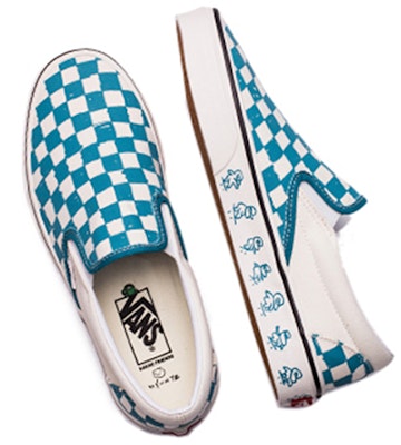 Vans×カカオフレンズ スリッポン ブルー VN0A38F7TH0 Shop Vans×カカオフレンズ スリッポン ブルー VN0A38F7TH0