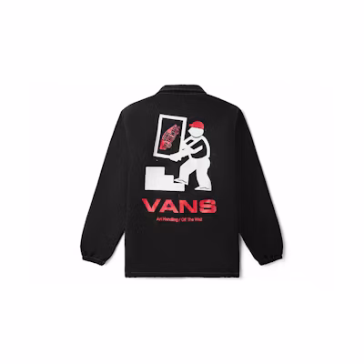Vans KAZUKI Logo Print Streetwear Jacket Hip-Hop Style Black Unisex VN0A5H6KDNV