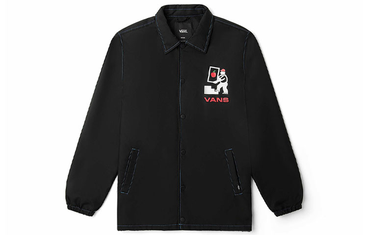 Lookbook Vans x KAZUKI 標誌印花街頭嘻哈風黑色男女款外套 VN0A5H6KDNV