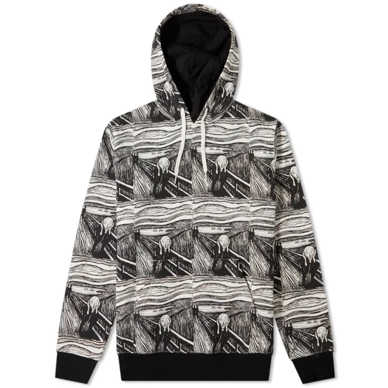 Vans MoMA Collaboration Printed Fleece Hoodie Black VN0A4RQC1UB